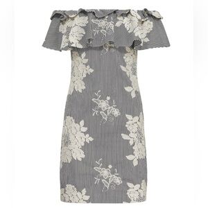 Lauren Ralph Lauren Floral-Print Off-The-Shoulder Dress Size 2